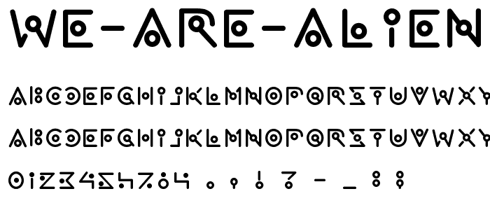 we are alien   font