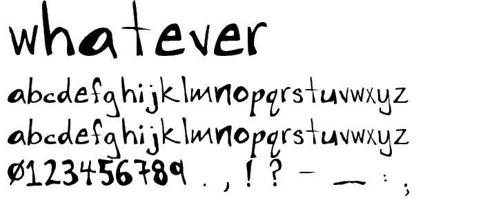 whatever font