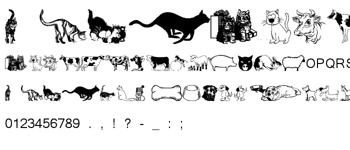 wmanimals1 font