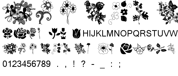 wmflowers1 font