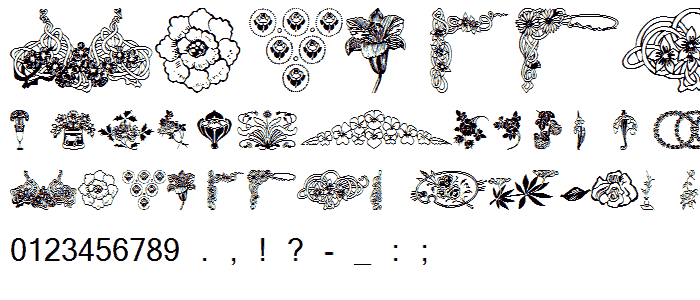 wmflowers3 font