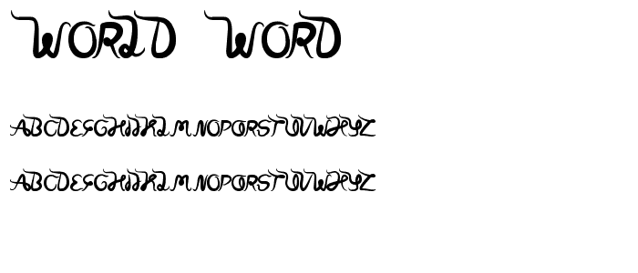 world word font