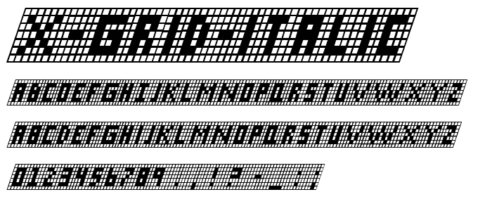 X Grid Italic police