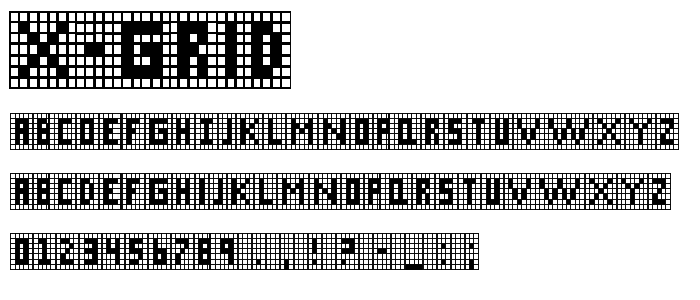 X-Grid font
