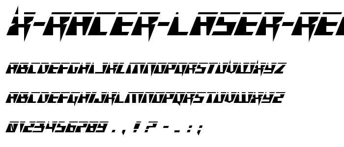 X Racer Laser Regular font