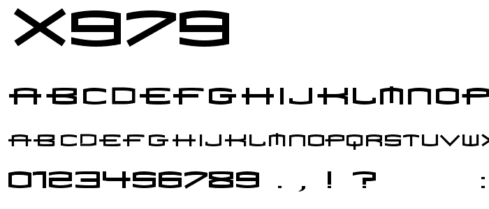 X979 font