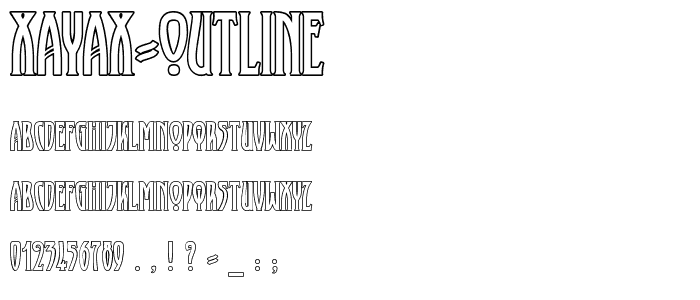 XAyax Outline font