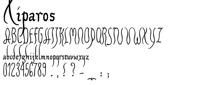 XIPAROS font