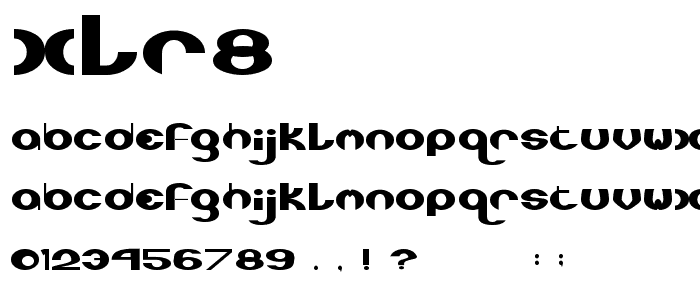 XLR8 font