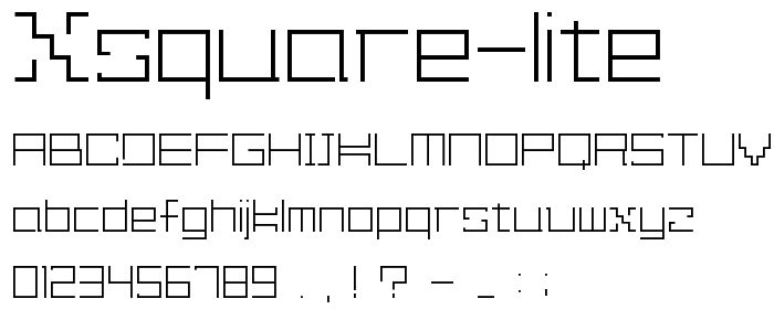 XSquare Lite font