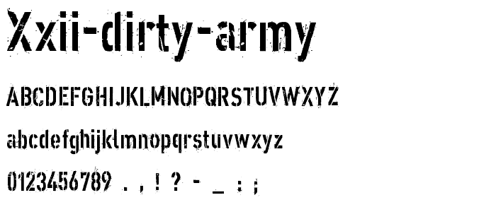 XXII DIRTY ARMY font