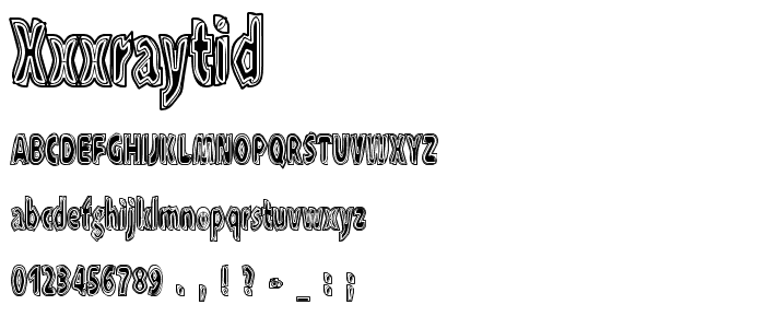 XXXRaytid font