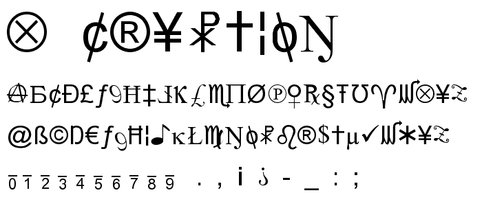 X-Cryption font