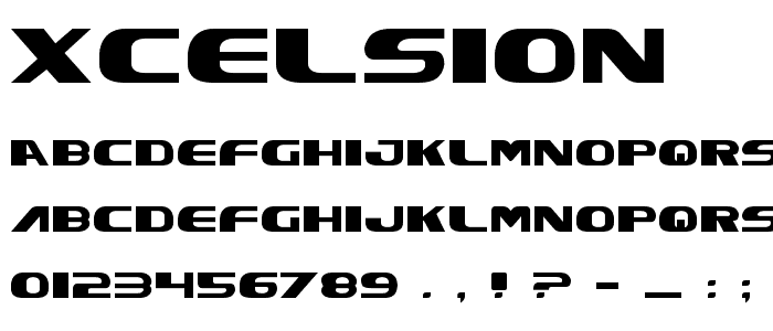 Xcelsion font