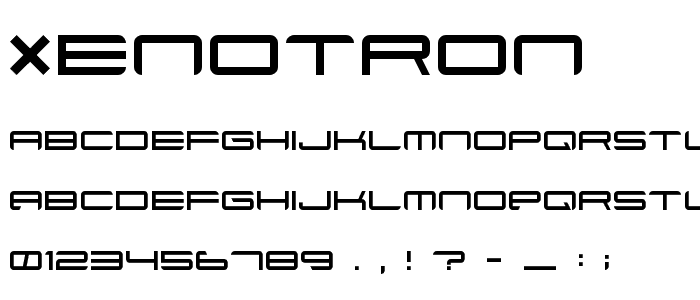 Xenotron font