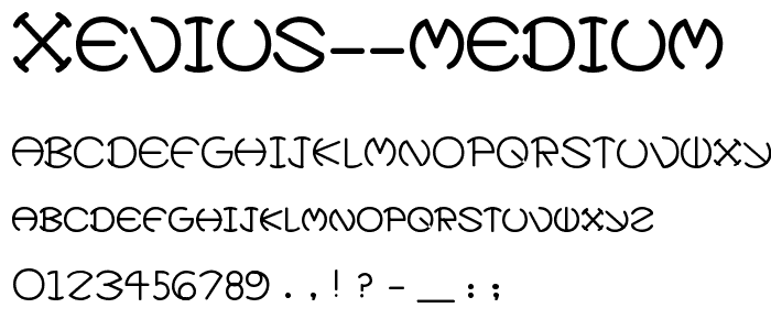 Xevius Medium font