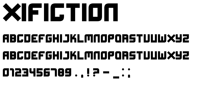 Xifiction font