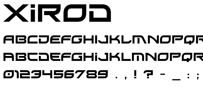 Xirod font