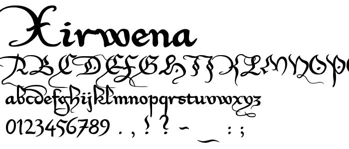 Xirwena font