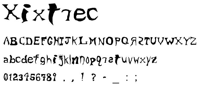 Xixtrec font