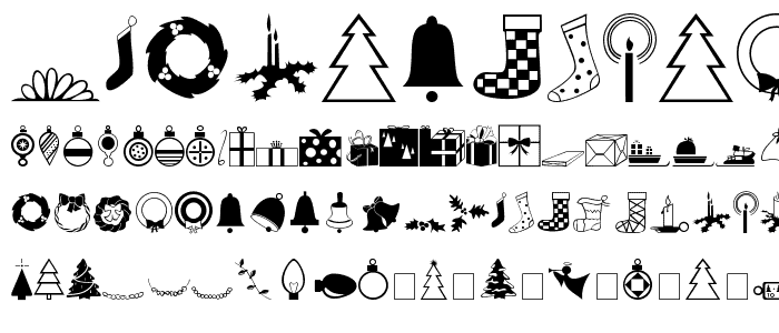 Xmas Font Dingbats font