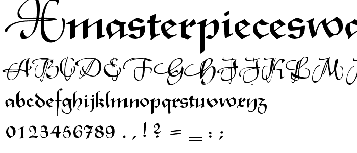 XmasTerpieceSwashes font