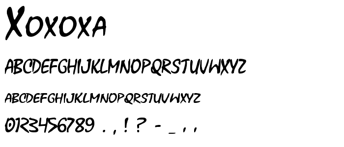 Xoxoxa font