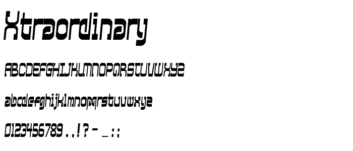 Xtraordinary font