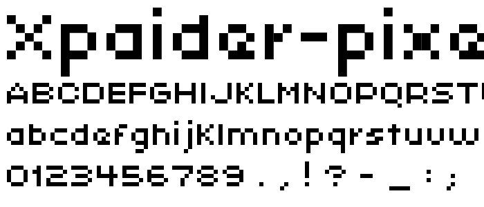 xpaider pixel explosion 01 font