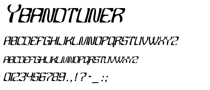 YBandTuner font