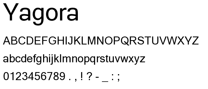 Yagora font