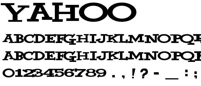 Yahoo font