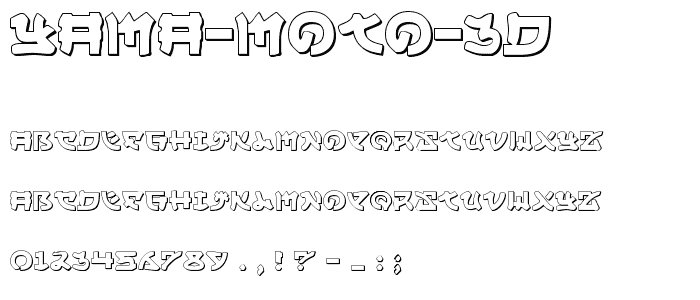 Yama Moto 3D font