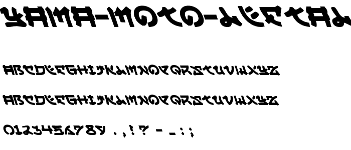 Yama Moto Leftalic font