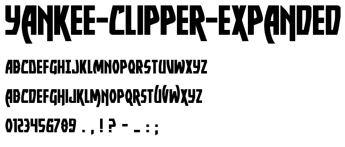 Yankee Clipper Expanded font