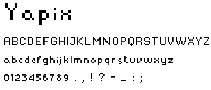 Yapix font