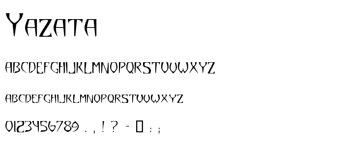 Yazata™ font