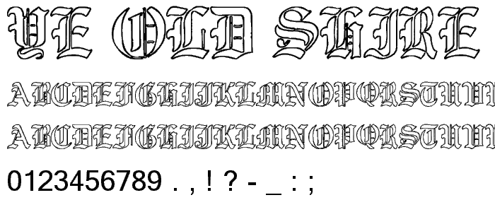 Ye Old Shire Outline font