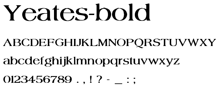 Yeates Bold font