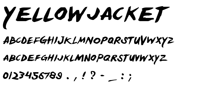 Yellowjacket font