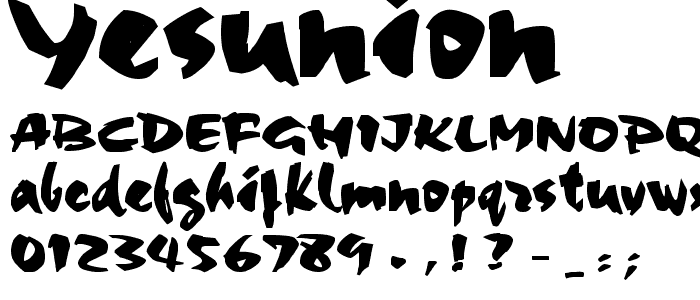 Yes:Union font