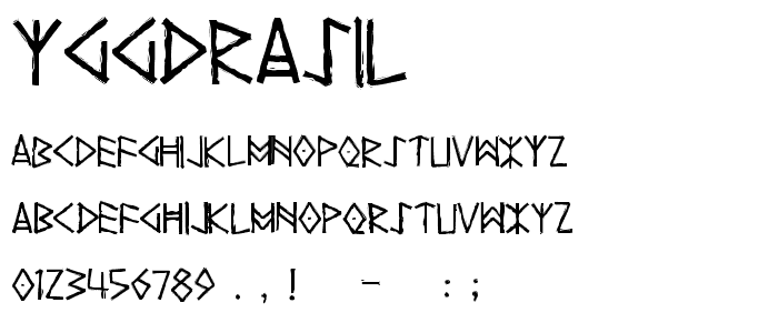 Yggdrasil font