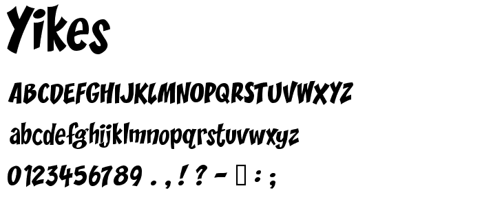 Yikes! font