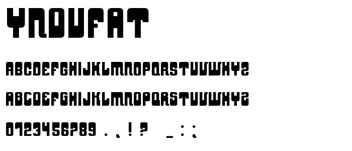 YnduFat font