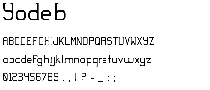 Yodeb font