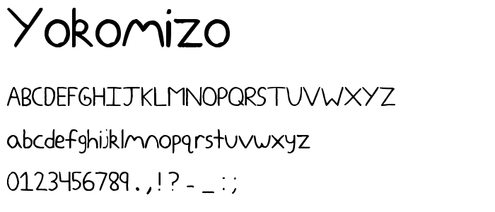 Yokomizo font