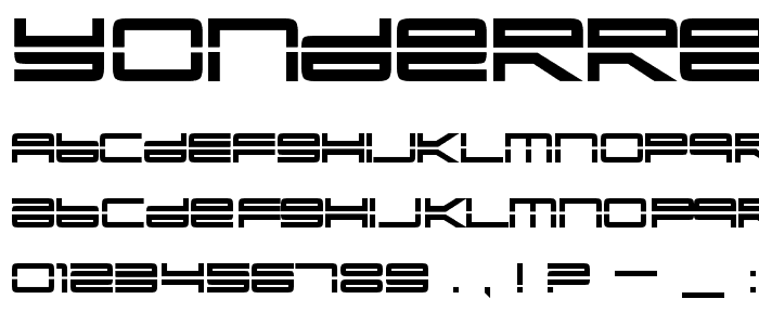 YonderRecoil font