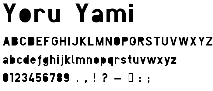 Yoru_yami font