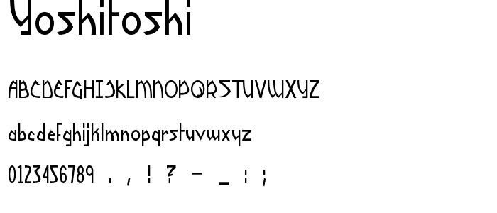Yoshitoshi font
