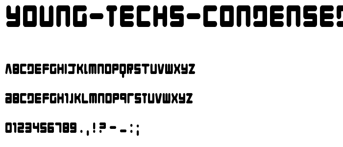 Young Techs Condensed  font